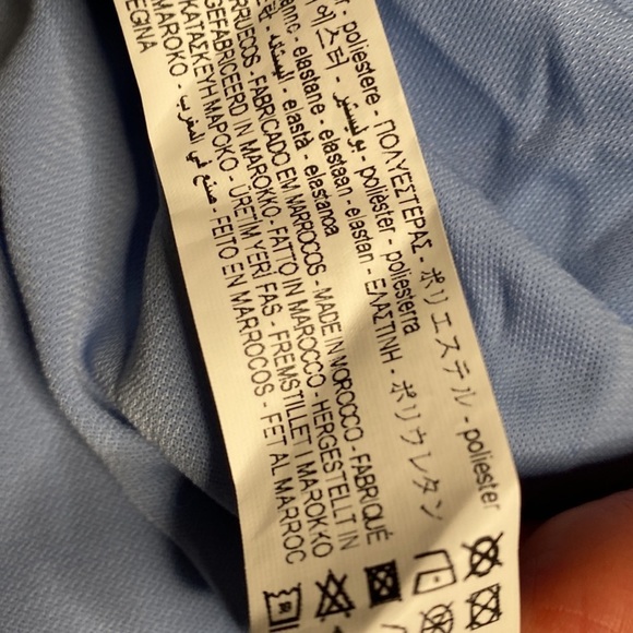 NWT. Zara Blue Midi Dress with Gathering. Size S. - Picture 11 of 12